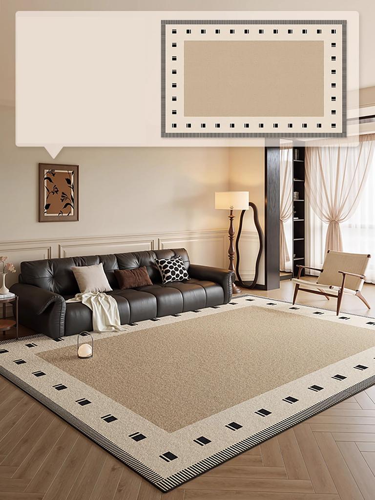 Modern Simple Living Room Carpet Advanced Geometric Pattern Bedroom Rug Large Area Light Luxury Home Decoration Coffee Table Mat