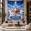 Natal (81) Tapeçaria de Parede Temática Personalizada Com Nome Texto Tapeçaria Pendurada Personalizada Para Decoração de Quarto Sala de Estar