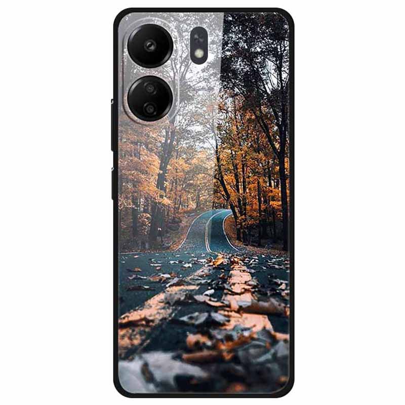 Pro Xiaomi Redmi 13C 4G/Poco C65 4G Pouzdro Vzor Tvrzené Sklo Ochrana proti Pádu Kryt na Telefon