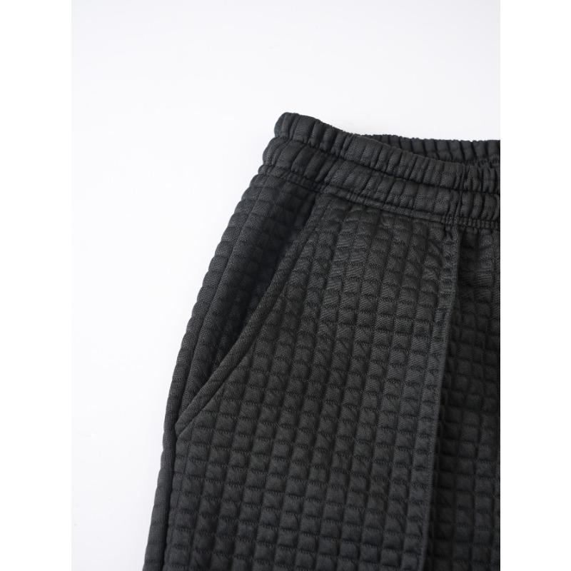 Spring and Autumn Casual Pants Men's Elastic Waist Loose Sports Waffle