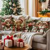 45X45Cm Christmas Elf Pillowcase Bedroom Sofa Cushion Cover 100% Polyester Living Room Cushion Pillowcase Home Decor