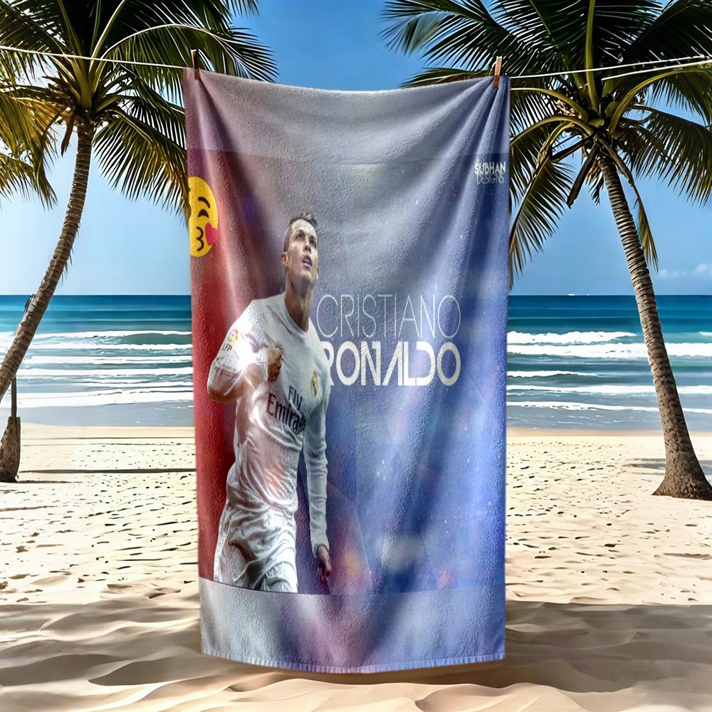 Cristiano Ronaldo Beach Towel Quickdry Soft Microfiber Comfortable Lightweight Perfect For Traveling Yoga Camping And Swimming