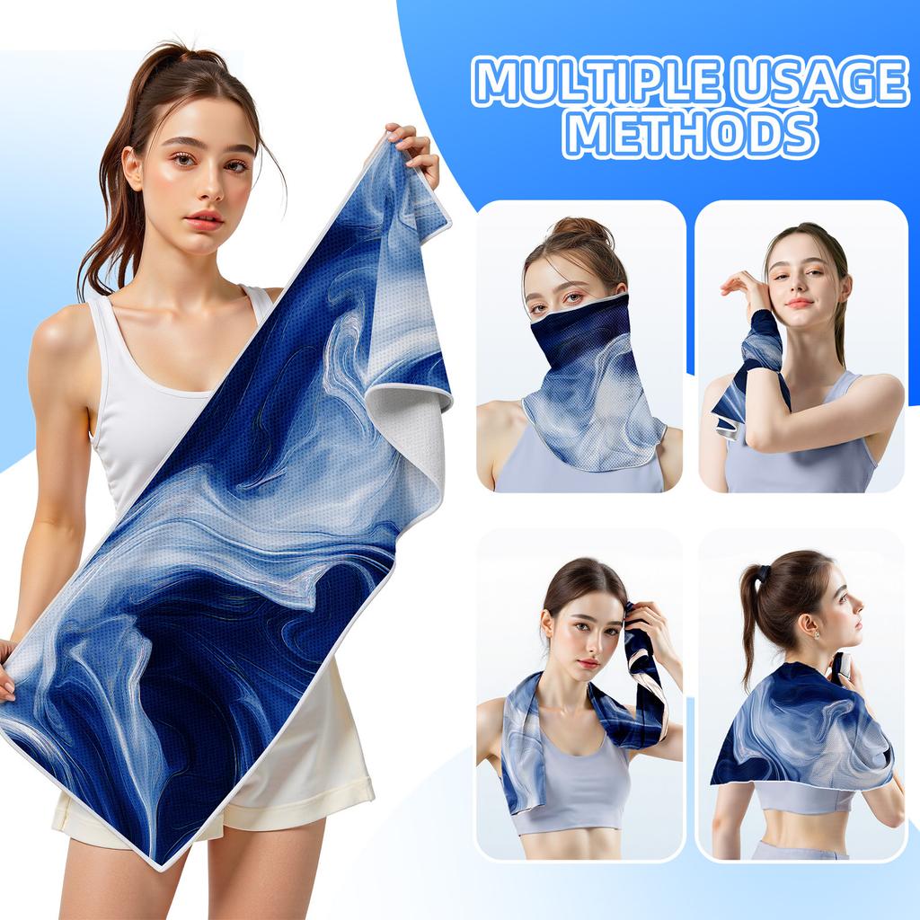 Cold quick-drying towels, printed fitness wipes, outdoor travel yoga sports towels
