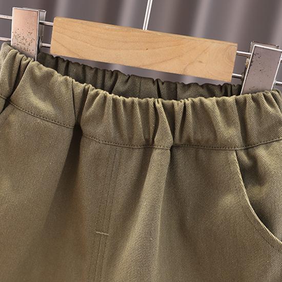 Boys' Suit 0-5-Year-Old Children's Spring And Autumn Vest Fashionable Long Sleeved Checkered Shirt Casual Long Pants Three Piece Set