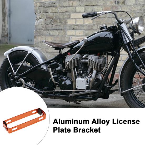Universal Motorcycle License Plate Frame Adjustable Motorcycle Retrofit License Plate Rack Aluminum Alloy License Plate Bracket Motorcycle Accessories