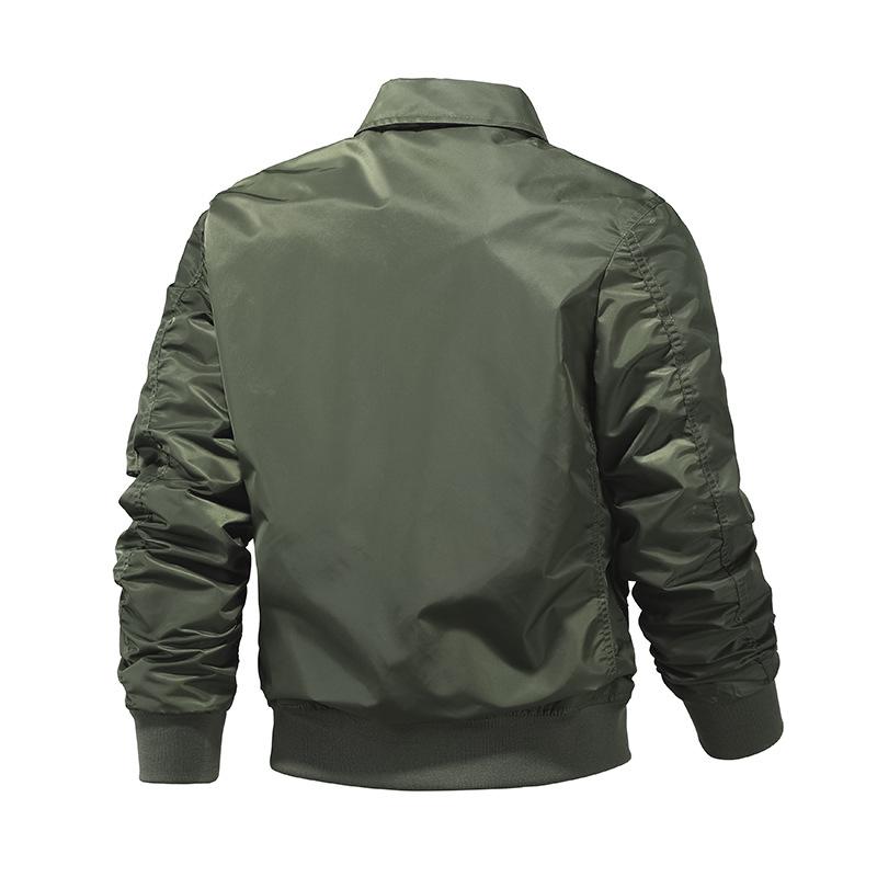 Autumn and Winter Lapel Coat Bomber Jacket Men's Flight Jacket