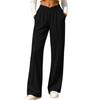Women's Casual Cross Waist Wide Leg Sweatpants with Pockets