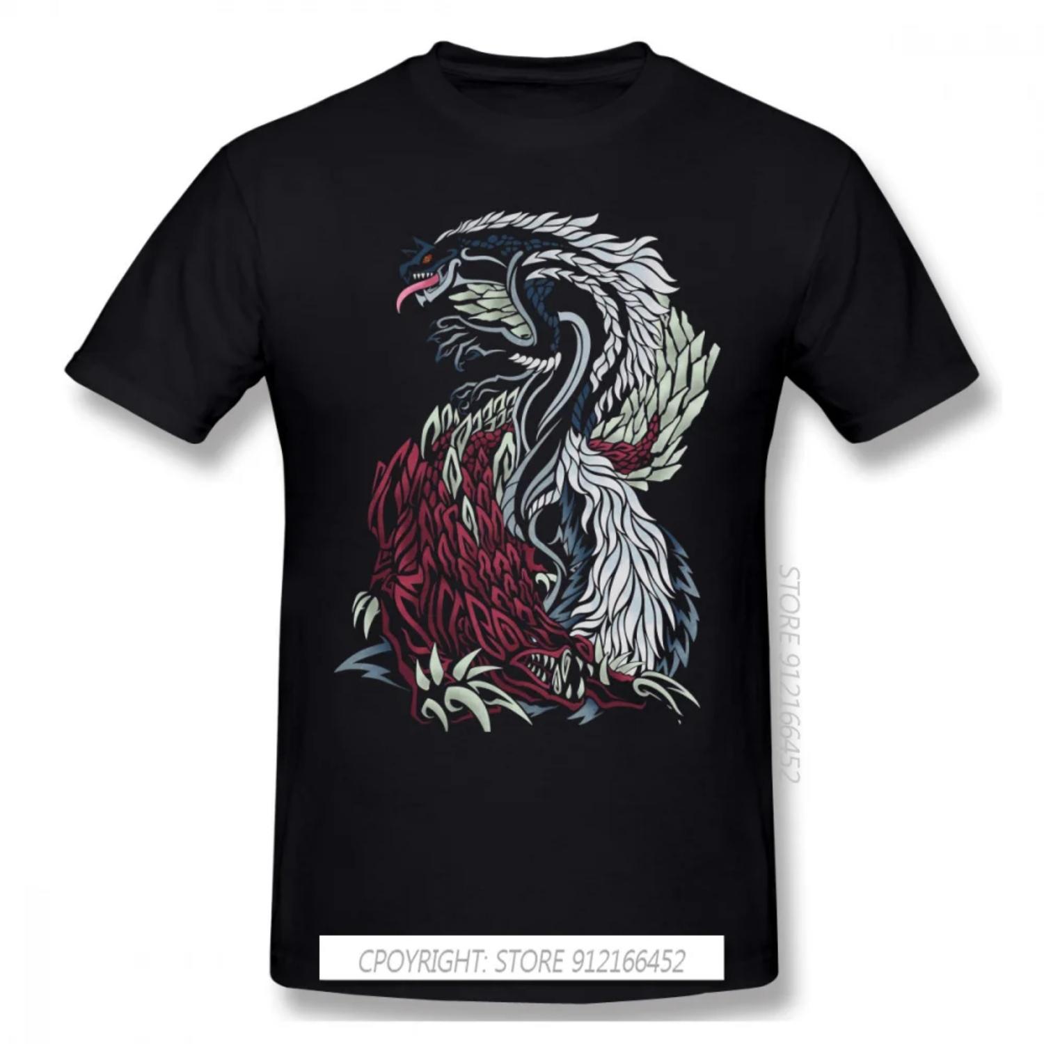 Мужская одежда Monster Hunter Felyne Palico Игра Футболка Красные Футболки Tobi Kadachi Мужская Мода Короткий Рукав S чёрный