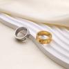 Französische Titanstahlringe für Herren und Damen, Gleicher Partner Schmuck, besetzt mit Zirkon Schmuck, Modischer und Schlichter Ring Schmuck