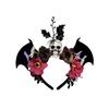 Dark Halloween Skull Headband Simulation Flowers Day of The Dead Headband  Festive Decorations