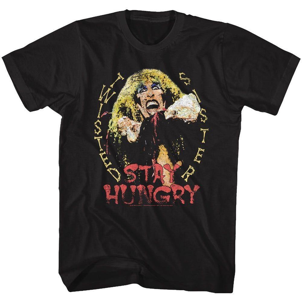 Twisted Sister Music T-Shirt Dee Snyder New Official in SM5XL Black Cotton Unisex T-Shirt L