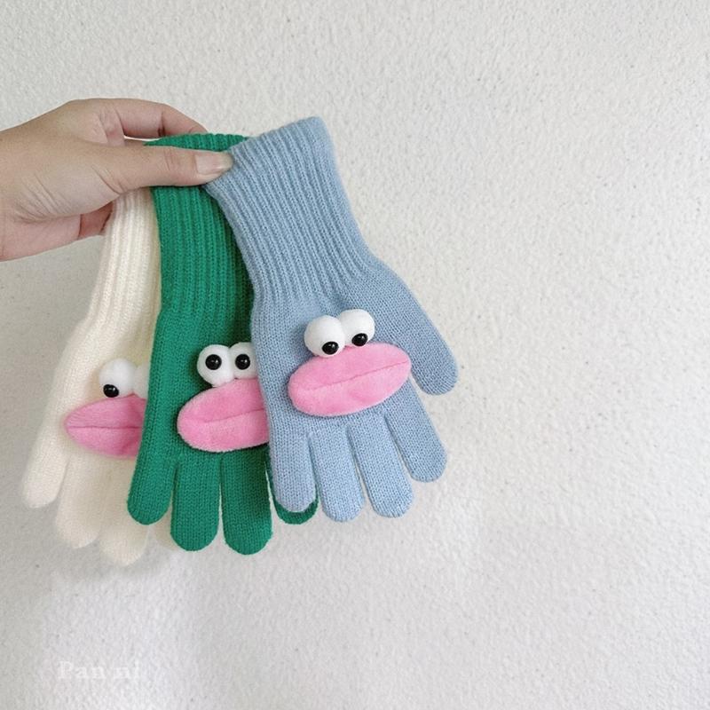 Weiche & Warme Fingerlose Handschuhe Verspielte & Bunte Fünffingerhandschuhe für Jungen & Mädchen Perfekt für Herbst & Winter Langlebig