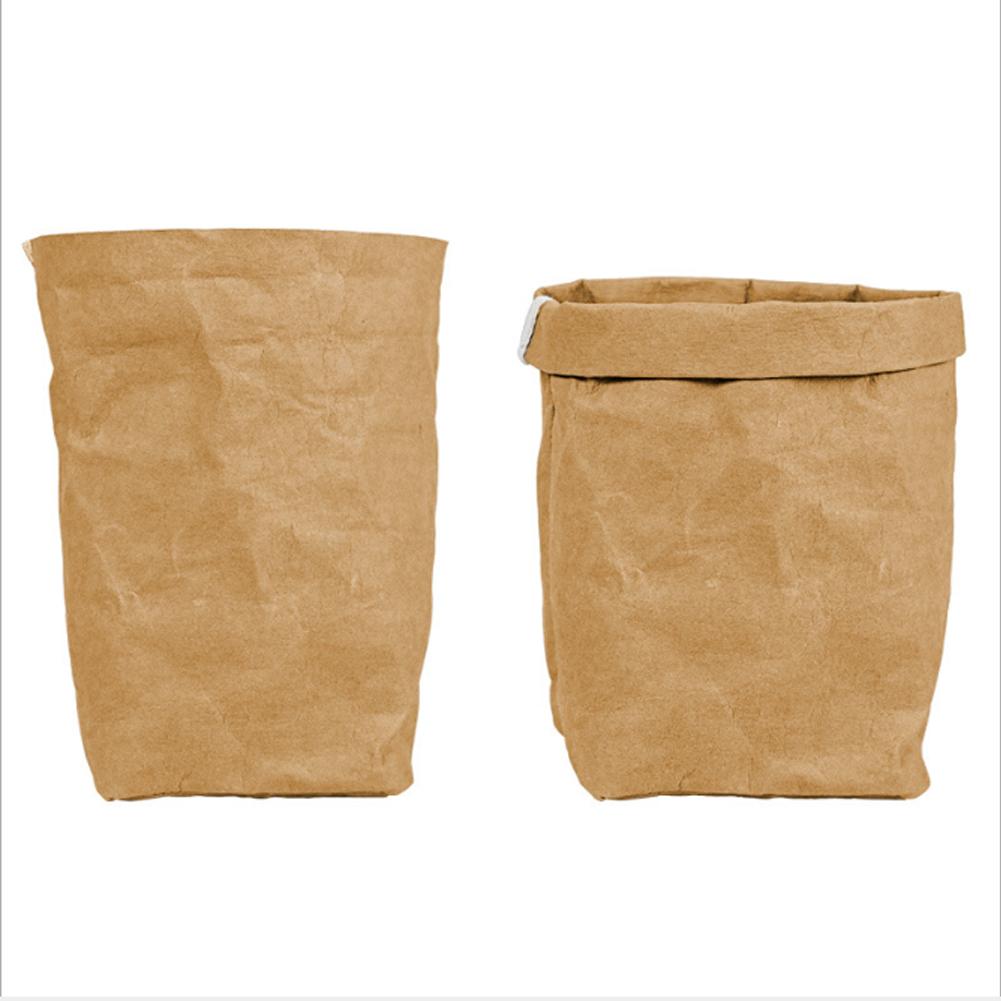 Multi Functional Storage Bag Washable Thick Recyclable Brown Paper Bag with Large Capacity (XL)