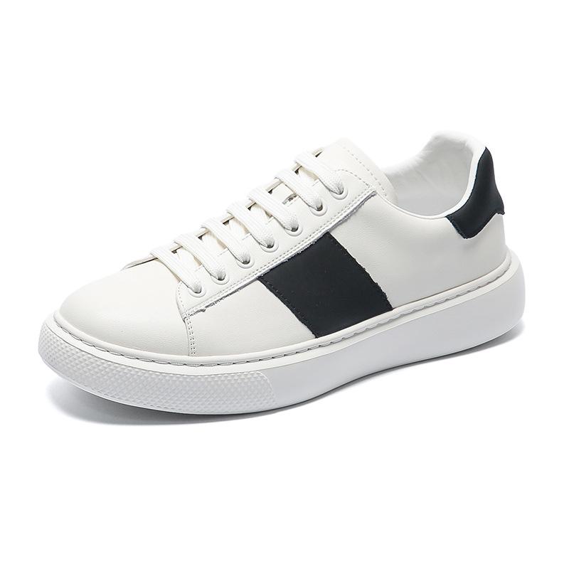 Leather men's shoes board shoes spring and autumn casual little white shoes cowhide European goods versatile breathable soft sole driving four seaso
