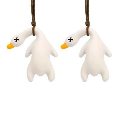 Color Changing Roast Duck Hanging Car Ornament Funny Cute Decoration Pendant Car Decoration (2pcs)