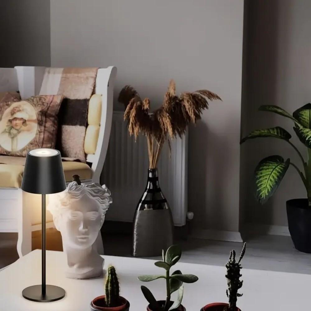 Ambiance Usb Rechargeable Table Lamp 3 Colours Wireless Touch Lamps LED Desk Lamp  For Hotel