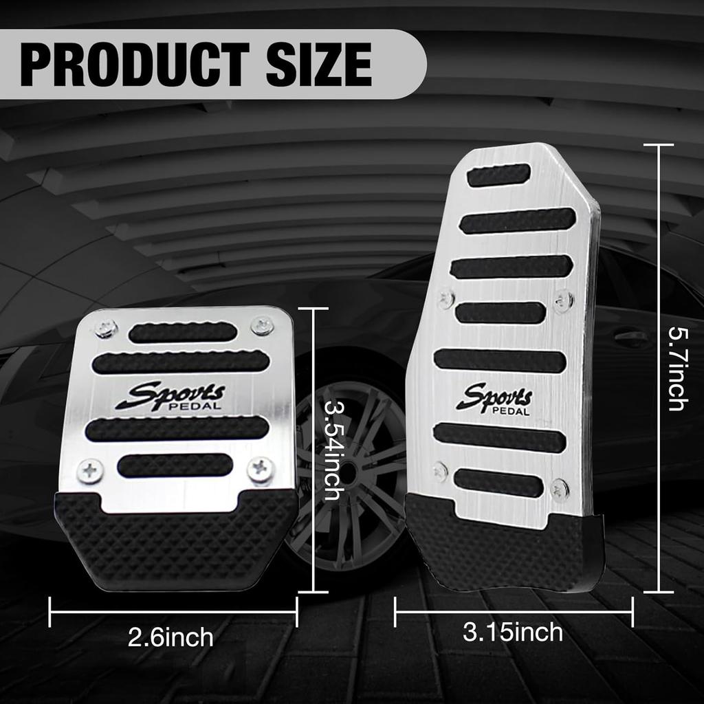 Pack-3 Car Non-Slip Pedal Pads Set, Accelerator Pedal Covers, Car Brake Pedal Protectors, Automobile Universal Replacement Accessories, For Most