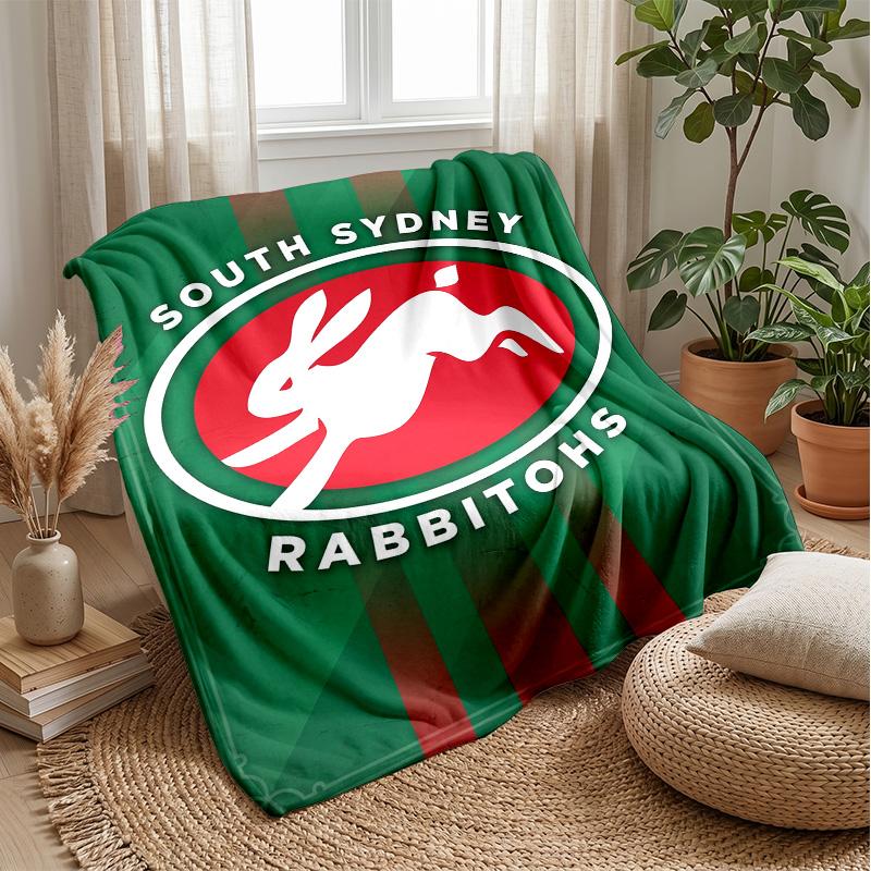 Coperta in Pile Flannel South Sydney Rabbitohs Coperta Calda e Accogliente per Divano Letto Viaggio Uso in Tutte le Stagioni