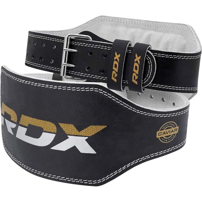 Ceinture De Musculation - RDX - Cuir De Vachette - 10 Trous Réglables - Support Lombaire - Durabilité