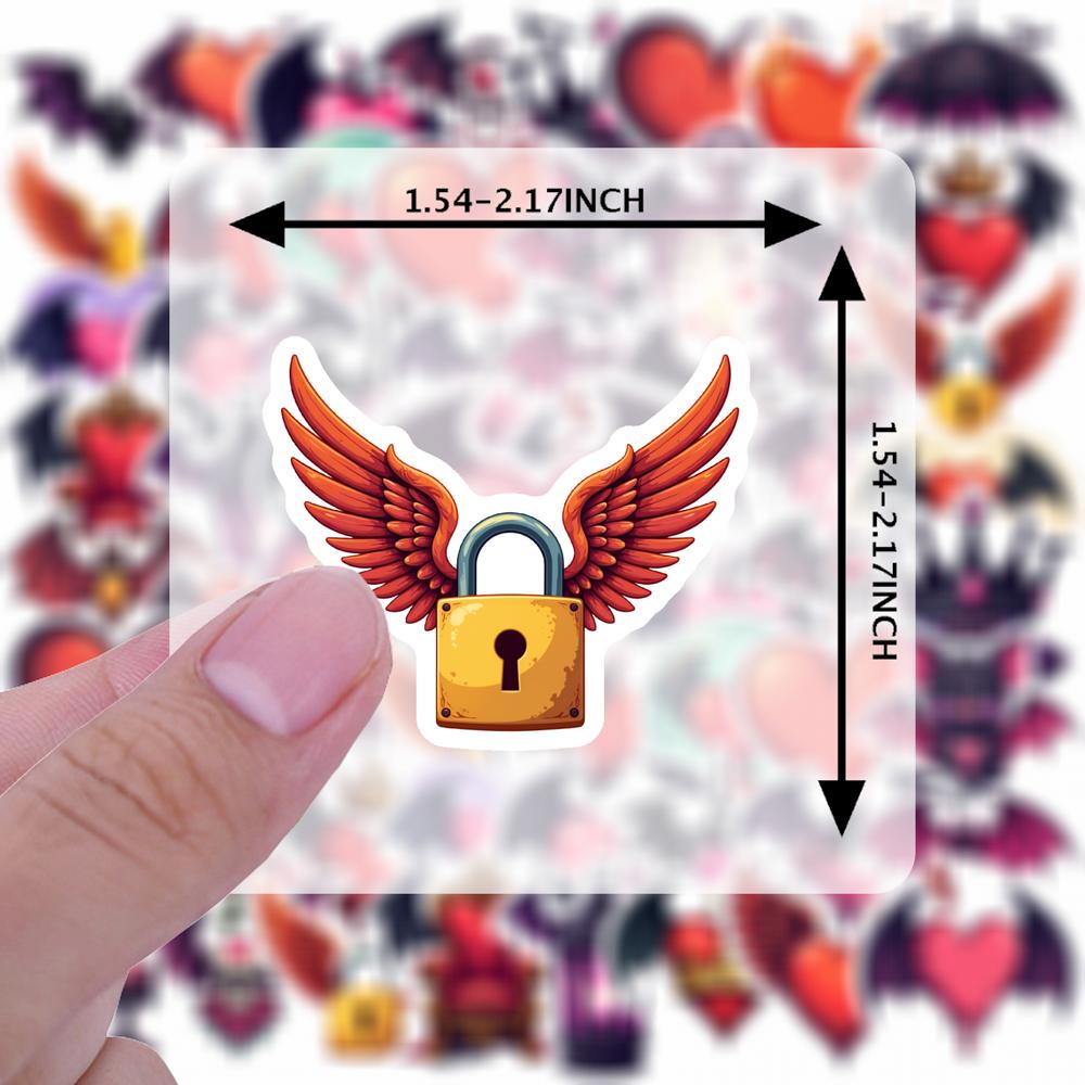 Cute Gothic Decals Cartoon DIY Stickers Stationery Stickers For Guitar Fridge Car Sticker
