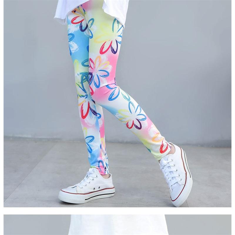 Girls Leggings Spring Autumn Thin Kids Stretch Printed Pants Korean Style Children's Clothing Trousers Stylish And Comfortable Kids Leggings For Girls