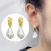 Boucles d'oreilles perles Meier, tiges en argent sterling s925, clous vintage haut de gamme, bijoux subtilement luxueux et uniques