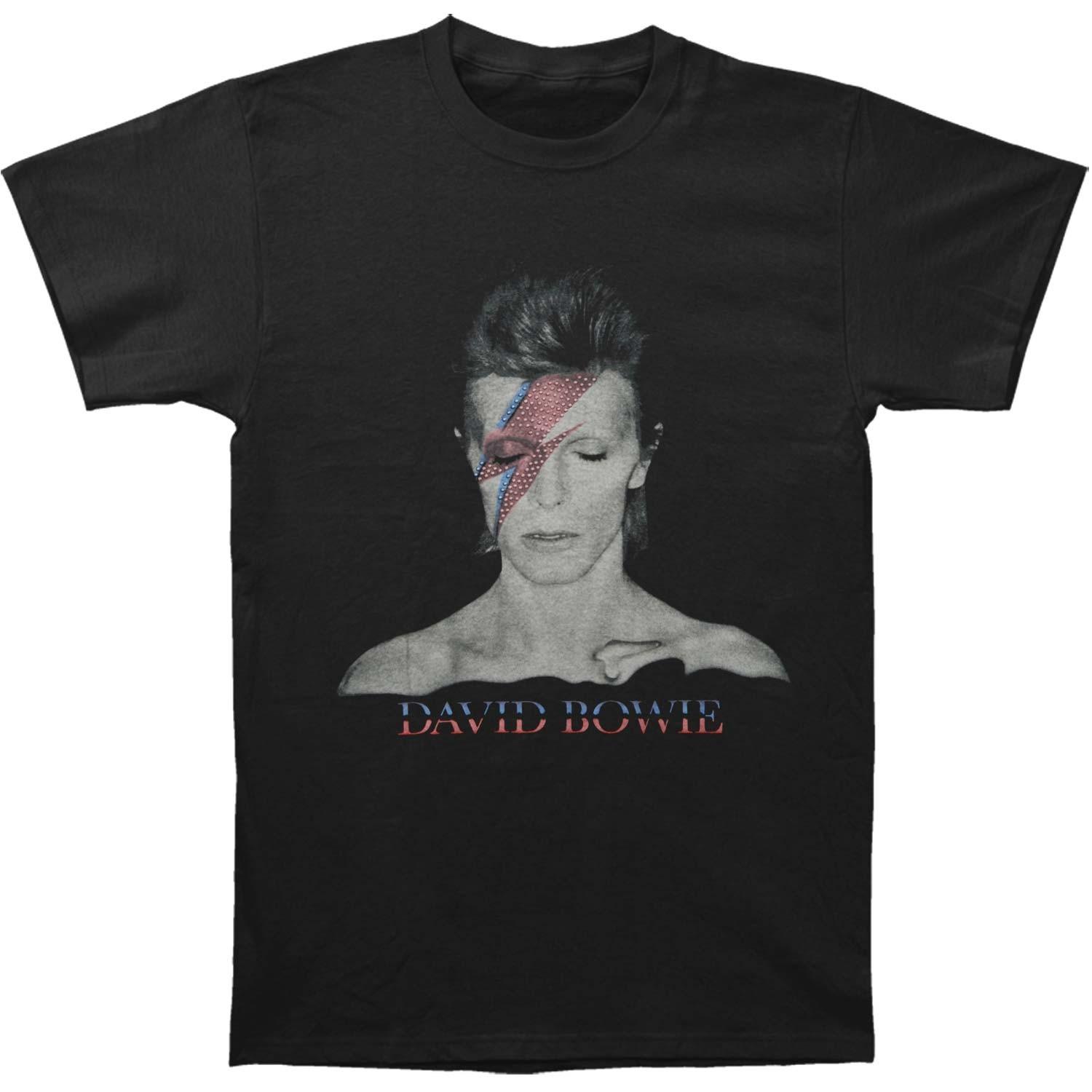 Men s David Bowie Aladdin Sane T-shirt Medium Black XXXXL