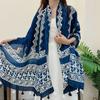 Breathable Lovely Floral Polyester Soft Scarf Boho Chic Tassel Shawl Women Perfect for Travel & Casual Muslim Hijab 180*90Cm