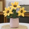 Simulation Flower Creative Succulent Plush Toy Simulation Sunflower Potted Plant Home Decoration Doll