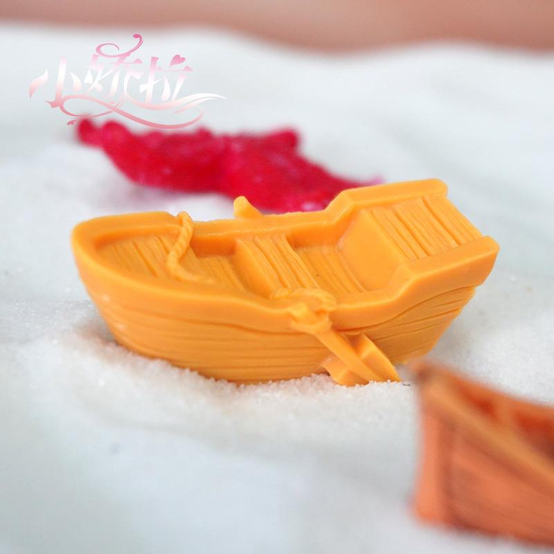 DIY Jiangnan Boat Micro Landscape Ornament - Chinese Handicraft for Fish Tank Decoration