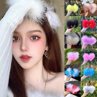 1PC Wedding Barrettes White Feather Fairy Side Clip Hairpin Hair Ornaments Tiara Hairclip New