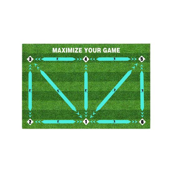 Soccer Foot Step Training Mat Non-Slip Low Noise Football Training System Mat Agility Footstep Training Mat for Dribbling Training At Home