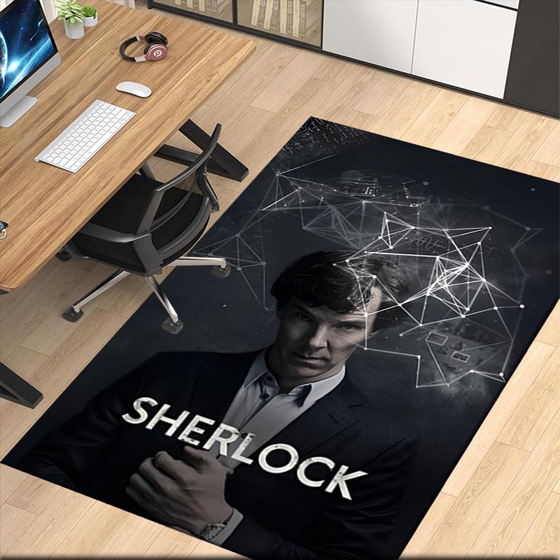 Sherlock Printed Carpetrugfor Office Chair Living Room Bedroom Kitchen Room Decor Gifts