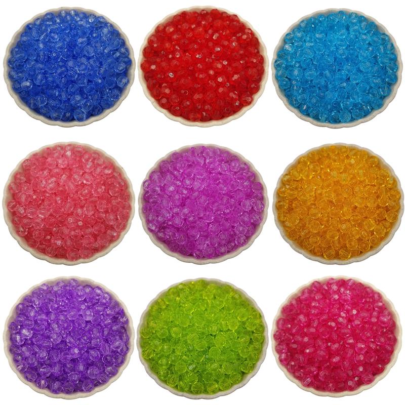 

Изысканный 200 шт. 6 мм модный прозрачный кристалл оптовая продажа DIY для изготовления ювелирных изделий ожерелье браслет акриловый кулон свободные бусины ручные аксессуары