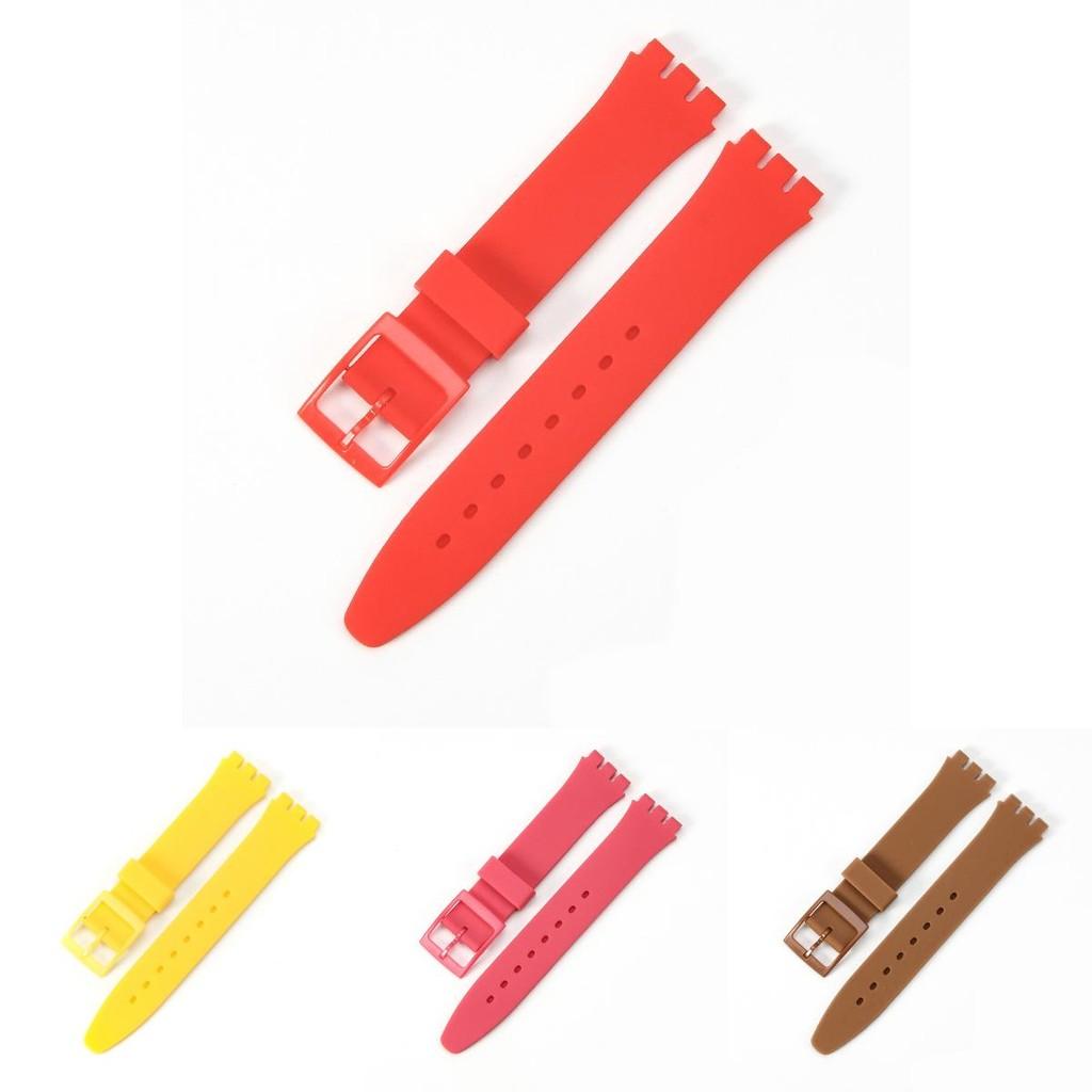 Durable Silicone Watch Strap Replacement For Swatch 16mm 17mm 19mm 20mm