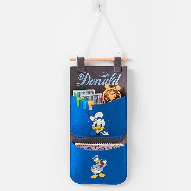 Mickey Mouse Felt Wall Organizer With Multiple Pockets For Kids Room Storage