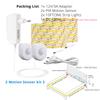 Single Double Human Sensing Light Tape Set Motion Activate Under Bed Stairs Corner Passageway Lighting Automatically Turn on off