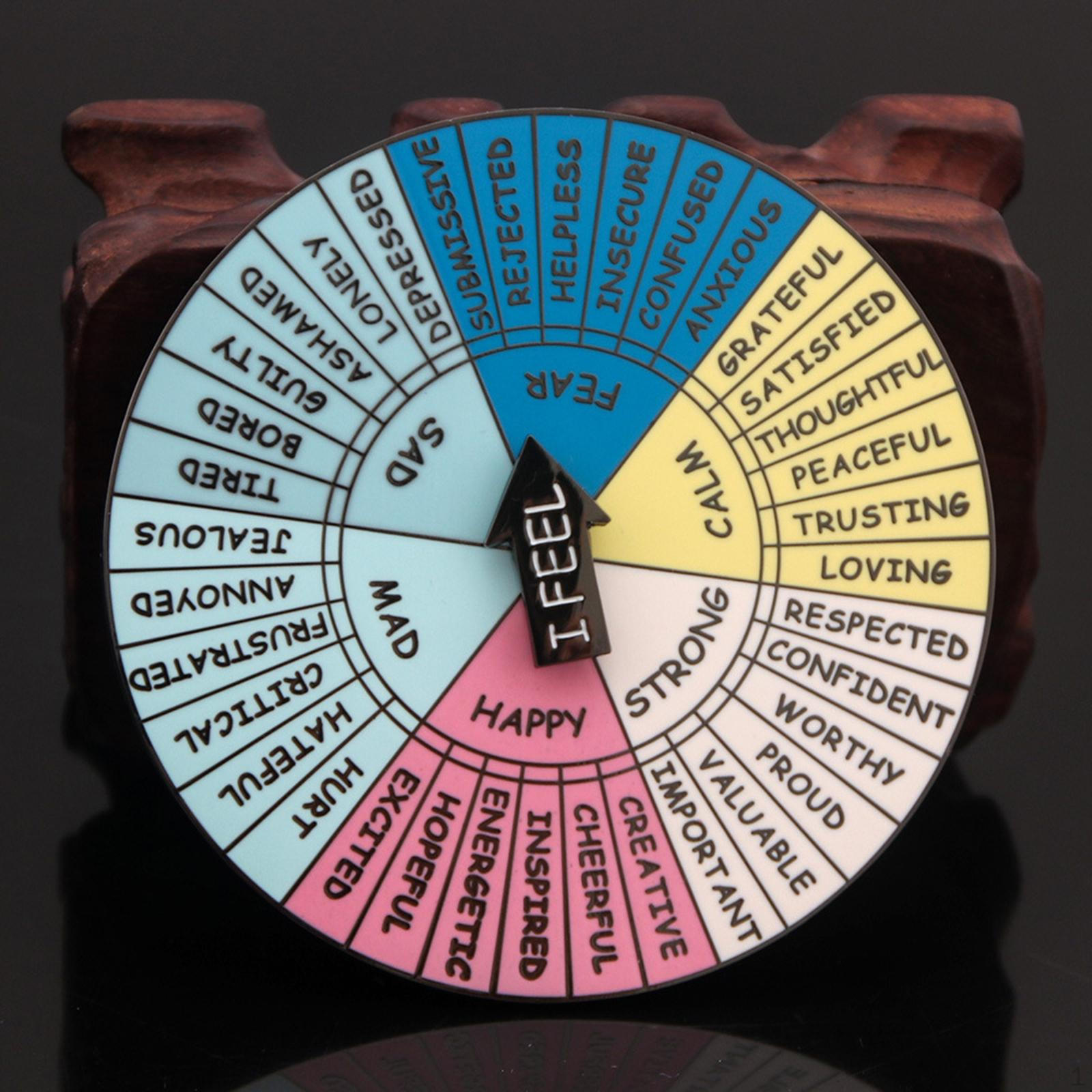 

Feelings Wheel Brooch Emotion Lapel Pin Mental Health for Jackets Backpack X00366