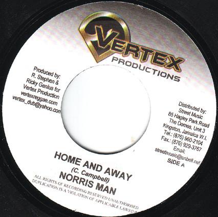 

7inch Record NORRISMAN - Home And Away NONE Vertex Producti 2005 Jamaica Reggae, Ska & Dub Used
