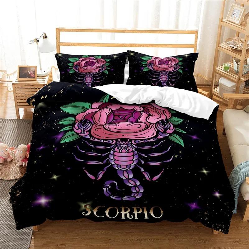 Mystery Constellations Duvet Cover Exotic Abstract Art Bedding Set Microfiber Comforter Cover King Queen For Adults Boys Bedroom