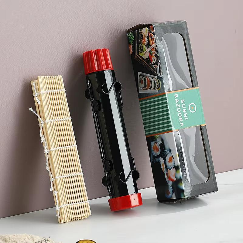 Striped Sushi Rocket Tube Mould Kitchen Household Diy Rice and Vegetable Roll Mould Convenient and Quick Mould Tool Set