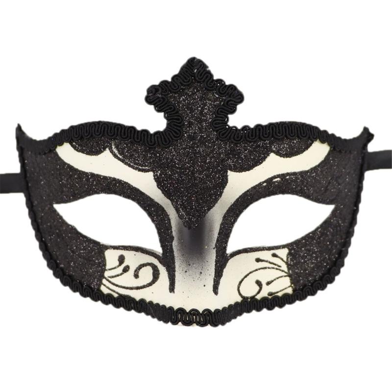 

Halloween Cosplay Costume Eyemask Masquerade Half Mask Masquerade Costume чёрный