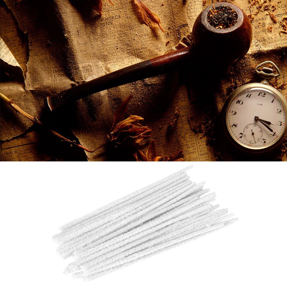 50pcs Pipe Cotton Clners, White Pipe Clners   and Safe Clning Tool for Pipes, Absorb Tar and Condensate