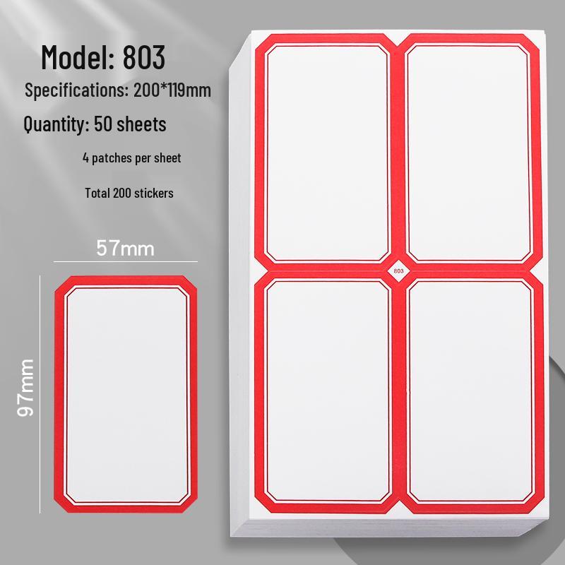 Большие самоклеящиеся прямоугольные офисные этикетки - Пустые стикеры-заметки