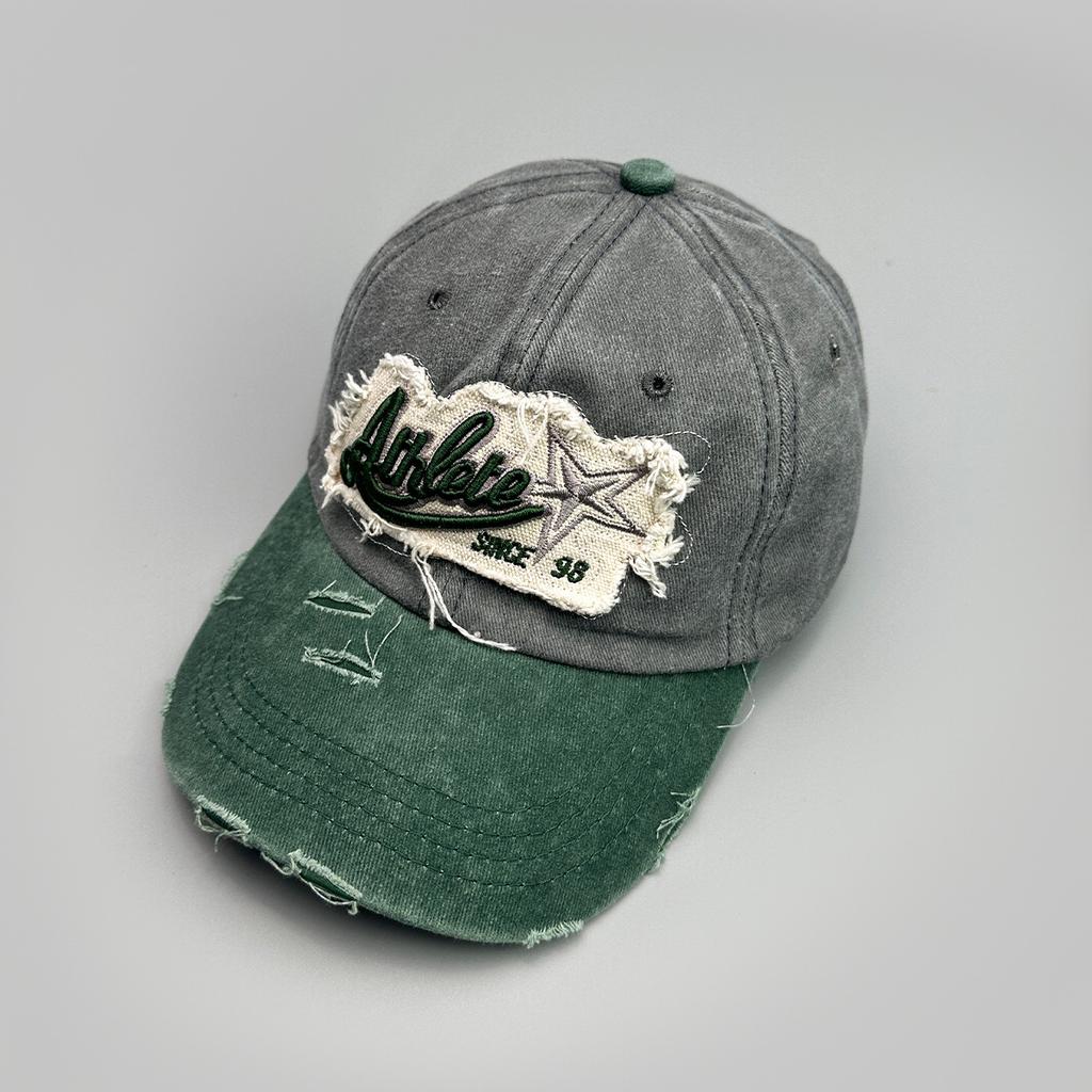 Fashion Patchwork Baseball Hat For Men Women Washed Cotton Letter Embroidery Sunshade Peaked Cap Unisex Street Hip Hop Hat