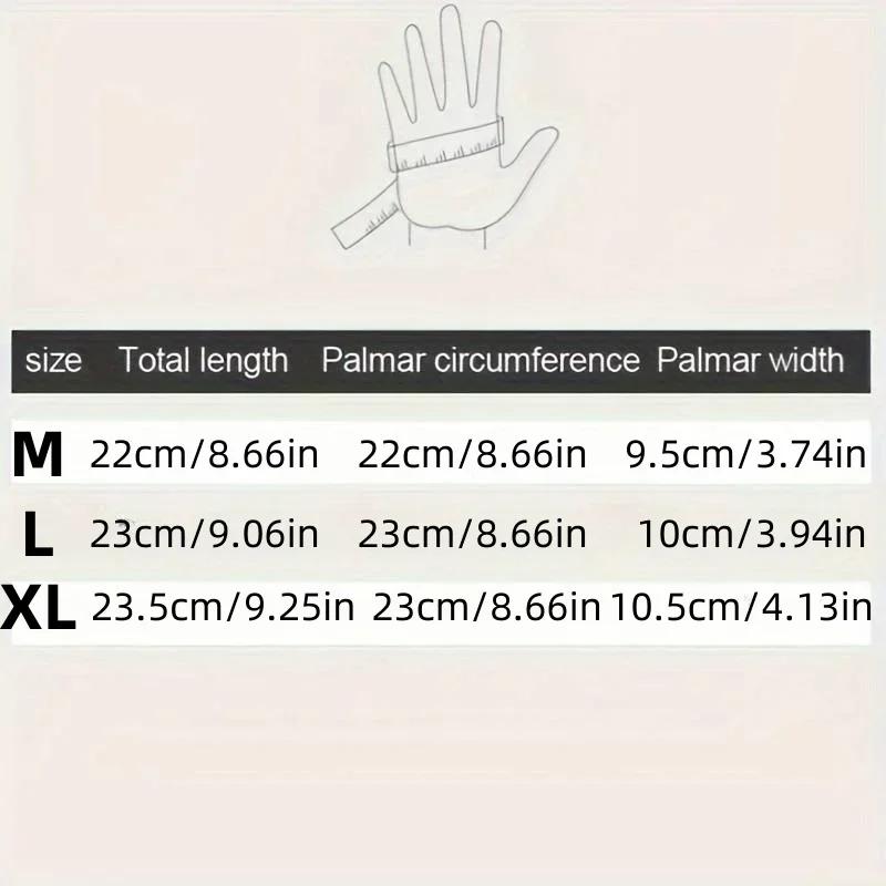 Winter Cycling Gloves for Men Waterproof Cold Gloves Snowboard Motorcycle Riding Driving Warm Touchscreen Zipper Glove