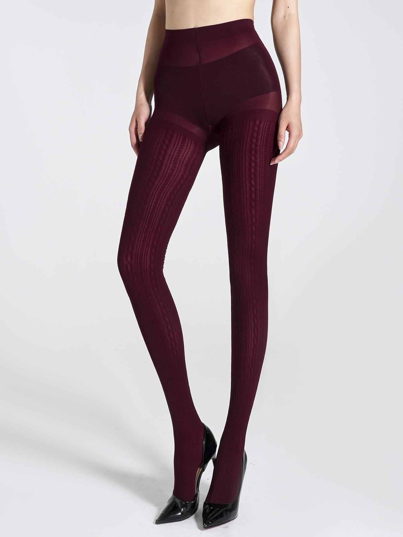 A Pair Of Solid Color Fashionable Vertical Striped Striped Tights And Thin Semi-Transparent Pantyhose For Women M-L