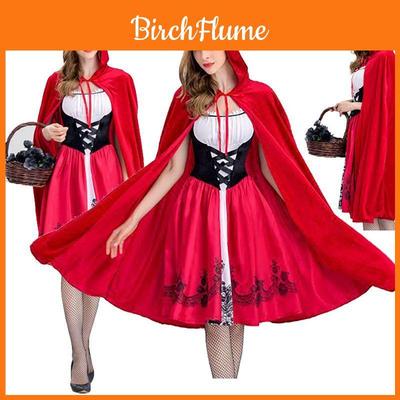 Enchanting Women Halloween Cosplay Witch Sorceress Dress Inspired By Little Red Riding Hood