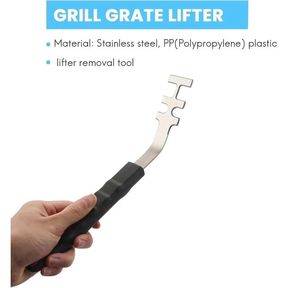 BBQ Grate Grill Lifter Anti-Scald Heat-Resistant Cooking Grate Lifter Tool Grill Tools Accessories For Lifte The Grill Net