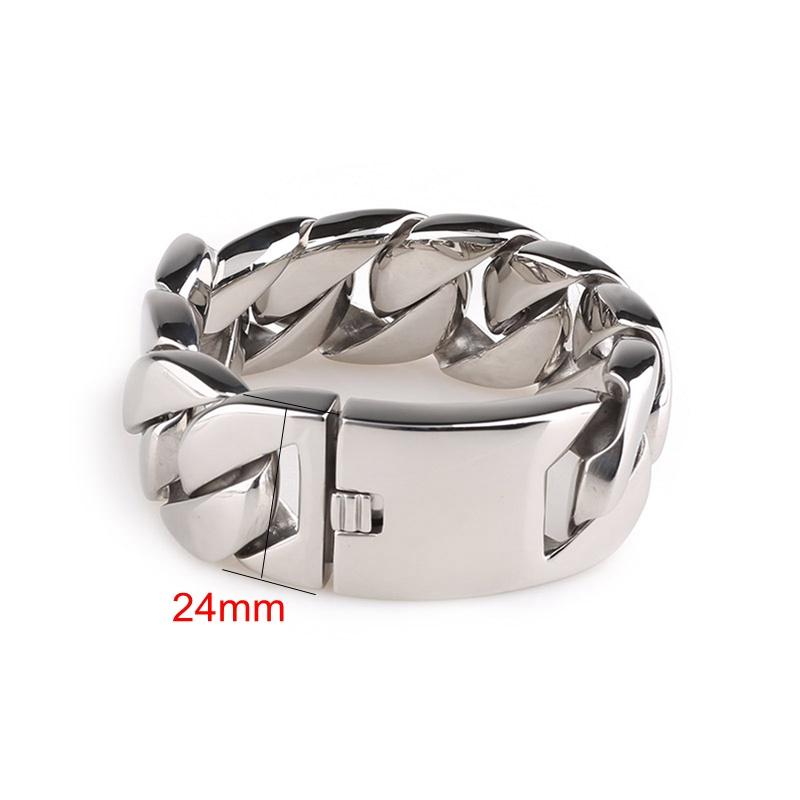 30mm Gold Color Heavy Chunky Link Chain High Polished Stainless Steel Italy Bracelet For Men's Fashion Jewelry Gift